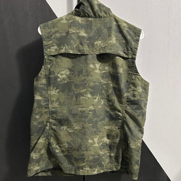 Eddie Bauer Camo Sleeveless Nylon Hiking Full Zip Vest Women's Size L - Picture 5 of 8